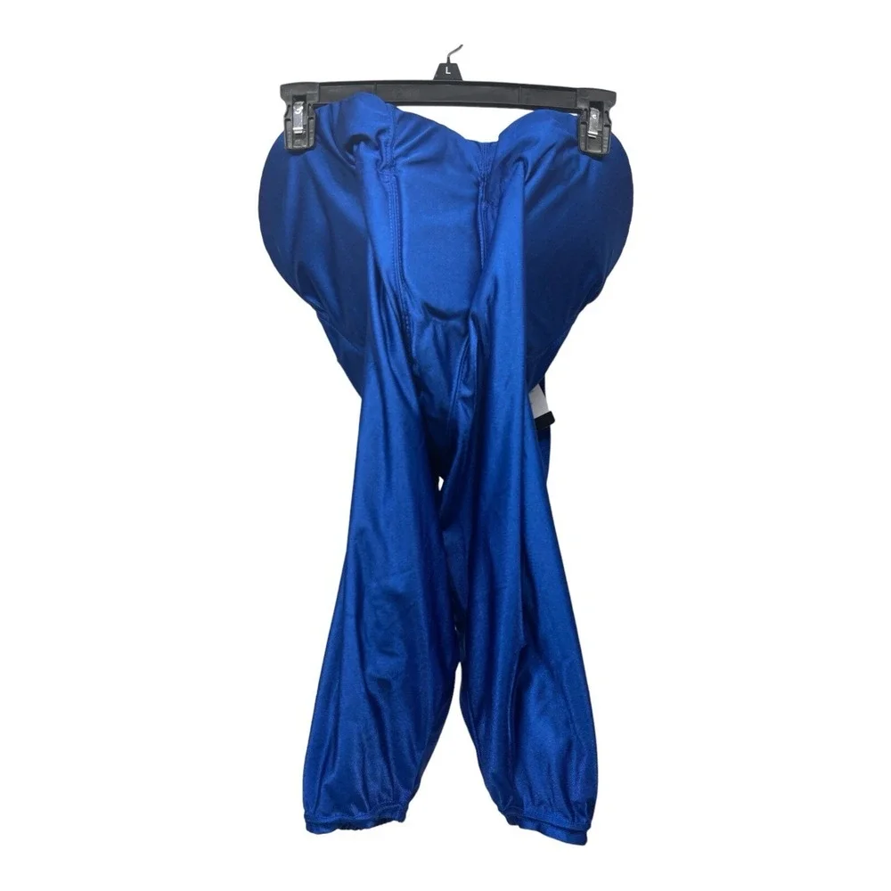 Alleson Athletic Youth 2XL Football Padded Pants Blue Seven Pads‎ &belt Built In